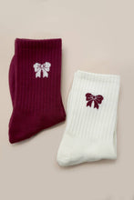 Load image into Gallery viewer, BOW HALF CREW THROWBACK SOCKS | Off White
