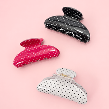 Load image into Gallery viewer, Polka Dot Hair Claw Clip | RED