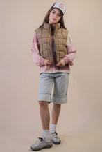 Load image into Gallery viewer, Solid & Leopard Puffer Padded Warm Vest: LEOPARD