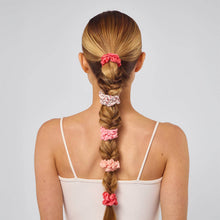 Load image into Gallery viewer, Ruched Satin Scrunchies 5pc Set - Assorted Cherry Blossom