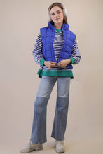 Load image into Gallery viewer, Solid & Leopard Puffer Padded Warm Vest: LEOPARD