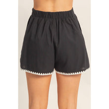 Load image into Gallery viewer, Scallop Trim High-Waisted Shorts: BEIGE