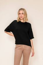 Load image into Gallery viewer, Boxy Crew Neck Knit Top: Olive