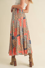 Load image into Gallery viewer, Bradyn Print Skirt: Tan/Orange / Contemporary