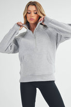 Load image into Gallery viewer, Long Dove Funnel Neck Half Zip: Pink