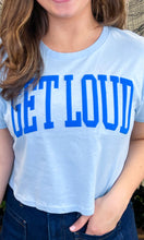 Load image into Gallery viewer, Custom Arched Puff Graphic Crop Top: XL / Sports Grey