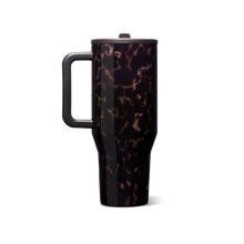 Load image into Gallery viewer, Mocha Tortoise HydroJug 40 oz Traveler Tumbler