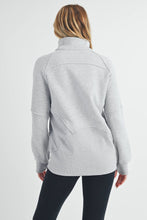 Load image into Gallery viewer, Long Dove Funnel Neck Half Zip: Pink