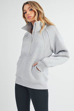 Load image into Gallery viewer, Long Dove Funnel Neck Half Zip: Pink