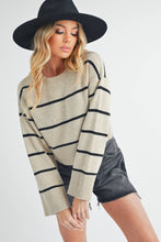 Load image into Gallery viewer, Emmanuelle Sweater: Heather Gray/Navy / Contemporary