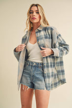 Load image into Gallery viewer, Kambrie Plaid Flannel Shirt: Blue Multi / Contemporary