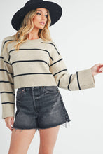 Load image into Gallery viewer, Emmanuelle Sweater: Heather Gray/Navy / Contemporary