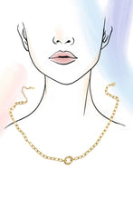 Load image into Gallery viewer, 18K STAINLESS STEEL TARNISH FREE OVAL NECKLACE | GOLD