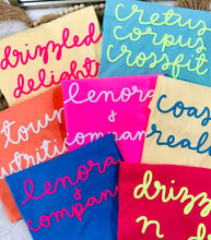 Load image into Gallery viewer, Custom Neon Yarn Puff Vinyl Top: Butter CC tee / S