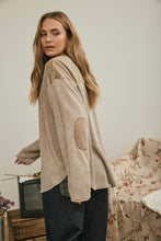 Load image into Gallery viewer, BOXY TEXTURED LONG SLEEVE WASHED KNIT TOP : BROWN