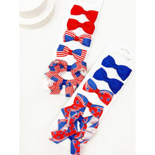 Load image into Gallery viewer, American Flag Bow Hair Clip Set: MIX COLOR