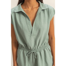 Load image into Gallery viewer, Sage Collared Romper
