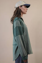 Load image into Gallery viewer, Mineral Washed Oversized French Terry Knit Top: MOCHA
