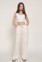 Load image into Gallery viewer, Straight Leg Inner Fleece Jogger Pants : BRG-burgundy / S