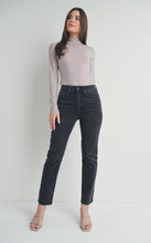 Load image into Gallery viewer, Judy Blue Cut Off Cropped Straight Leg Jeans Black