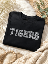 Load image into Gallery viewer, Tiger Checkered Crewneck: Black