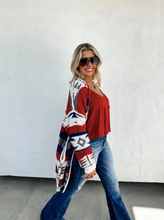 Load image into Gallery viewer, Reversible Aztec Cardigan One Size