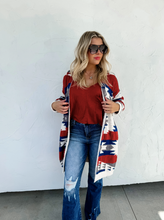 Load image into Gallery viewer, Reversible Aztec Cardigan One Size