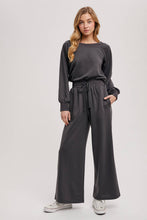 Load image into Gallery viewer, WIDE NECK OFF THE SHOULDER KNIT JUMPSUIT: IVORY