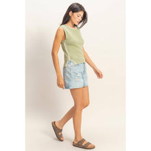 Load image into Gallery viewer, Eyelet Sleeveless Knit Top: CREAM