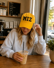 Load image into Gallery viewer, Missouri MIZ ZOU Varsity Chenille Dad Hat - Gold: MIZ