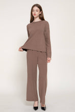 Load image into Gallery viewer, Long Sleeve Round Neck Soft Knit Top: BRG-maroon / S