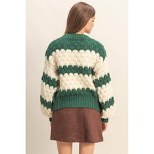 Load image into Gallery viewer, Oversized Scallop Pattern Knit Cardigan: D.GREEN