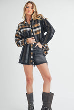 Load image into Gallery viewer, Lena Plaid Flannel Black / Contemporary