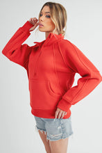Load image into Gallery viewer, Long Dove Funnel Neck Half Zip: Pink