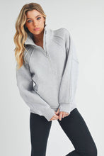 Load image into Gallery viewer, Long Dove Funnel Neck Half Zip: Pink