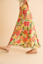 Load image into Gallery viewer, Bradyn Print Skirt: Tan/Orange / Contemporary