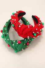 Load image into Gallery viewer, CHRISTMAS JINGLE BELL SEED BEAD HAIR BAND HEADBAND | Green