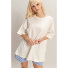 Load image into Gallery viewer, Oversized Mineral Wash T-Shirt: OFF WHITE