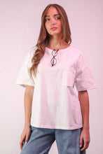 Load image into Gallery viewer, Mineral Washed Knit Top with Pocket: PINK