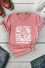 Load image into Gallery viewer, Distressed Tiger Unisex Round Neck Tee: H Grey/Brwn / M / Graphic T-Shirt