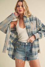Load image into Gallery viewer, Kambrie Plaid Flannel Shirt: Blue Multi / Contemporary
