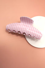 Load image into Gallery viewer, JUMBO STRIPE PLAID OVAL HAIR CLAW CLIPS | PLAID BROWN