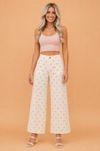 Load image into Gallery viewer, PRETTY BASH Polka Dot Patch Pocket Wide Leg Pants: White / M