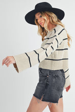 Load image into Gallery viewer, Emmanuelle Sweater: Heather Gray/Navy / Contemporary