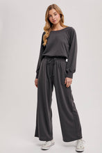 Load image into Gallery viewer, WIDE NECK OFF THE SHOULDER KNIT JUMPSUIT: IVORY