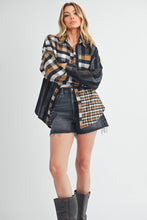 Load image into Gallery viewer, Lena Plaid Flannel Black / Contemporary