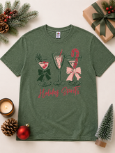 Load image into Gallery viewer, Holiday Spirits Burnout Graphic T-Shirt