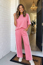 Load image into Gallery viewer, LAS Leopard Side Striped Pants Set (S-4X): Pink / M