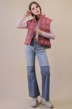 Load image into Gallery viewer, Solid & Leopard Puffer Padded Warm Vest: LEOPARD