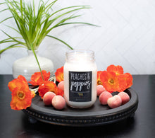 Load image into Gallery viewer, 13 oz Mason Jar Candle: Peaches & Poppies